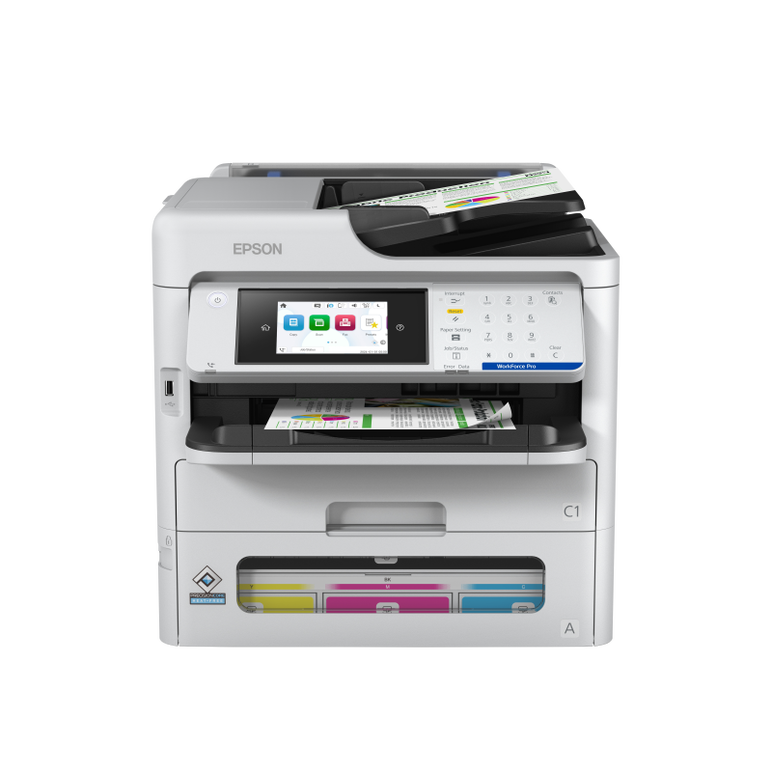 Epson wf-pro em-c800rdwf a4 inkjet mfp, viteza printare: 25ipm, alimentare hartie: 250 coli, interfata: usb, wi-fi, retea, dadf 50 coli, 30ipm, ecran 4.3", dimensiuni: 425x535x513mm, optional: sertar hartie 500 coli (max 3).,  Imprimante Inkjet | electropc.ro