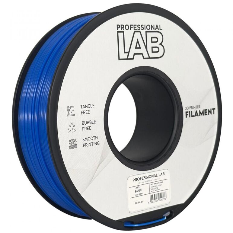 Filament 3d proffesional lab, diamentru 1.75mm, greutate: 1kg, culoare: albastru, material: abs+, temperatura: 220-250c.,  Accesorii imprimare 3D | electropc.ro