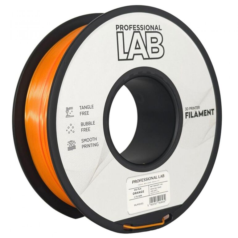 Filament 3d proffesional lab, diamentru 1.75mm, greutate: 1kg, culoare: orange, material: pla, temperatura: 180-240c.,  Accesorii imprimare 3D | electropc.ro