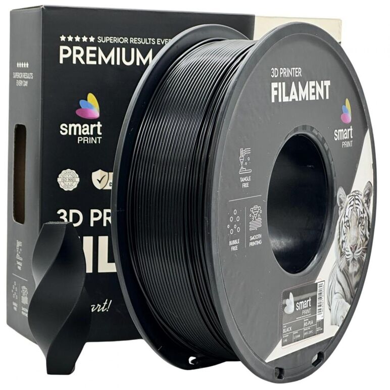 Filament 3d smart print, diamentru 1.75mm, greutate: 1kg, culoare: negru, material: pla, temperatura: 180-240c.,  Accesorii imprimare 3D | electropc.ro