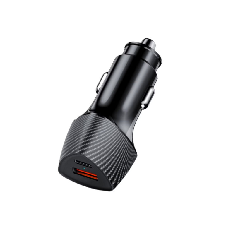 Incarcator auto lemontti auto super fast charge 48w 2 porturi pd type-c 30w + usb-a qc 3.0 negru,  Incarcatoare telefoane | electropc.ro