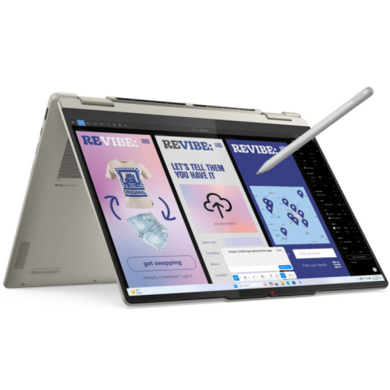 Laptop lenovo yoga 7 2-in-1 14ill10, 14" wuxga (1920x1200) oled 600nits (peak) / 400nits (typical) glossy / anti-fingerprint, 100% dci-p3, 60hz, dolby vision®, tÜv low blue light, displayhdr™ true black 500, glass, touch, intel® core ultra 7 256v, 8c (4p ,  Laptopuri | electropc.ro