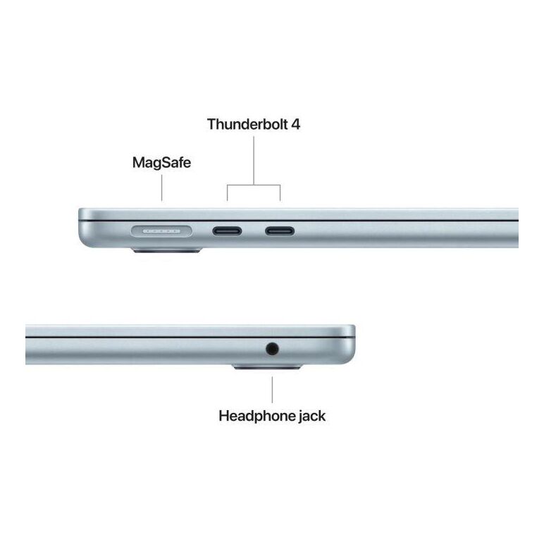 Macbook air 13.6" retina/apple m5 (cpu 10-core, gpu 10-core, neuralengine16-core)/24gb/1tb - sky blue - int kb (no adapter) - 2026,  Laptopuri | electropc.ro