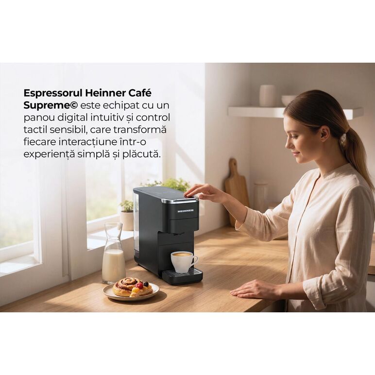 Espressor cu capsule heinner cafe supreme hemc-dd15bk,  Espressoare | electropc.ro