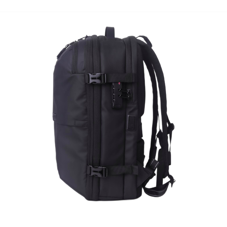 Lemontti rucsac smart premium cu vacuum si pompa vid 5 capete inclusa, 30-60l pentru cabina avion, impermeabil, doua mufe incarcare usb: usb-a si type-c, extensie suplimentara, sistem antifurt, negru,  Genti laptop | electropc.ro
