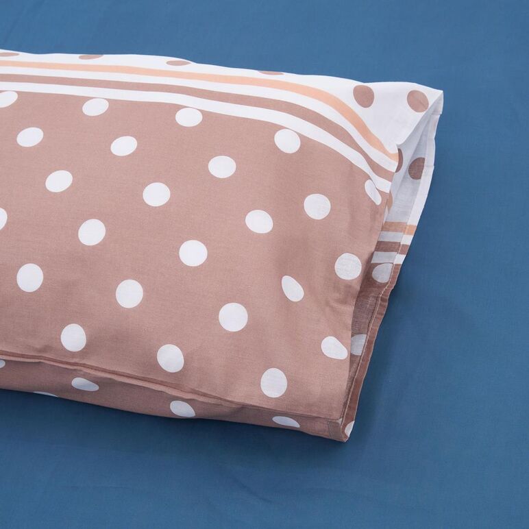 Lenjerie dubla 100% bumbac 4 piese, polka,  Lenjerii de pat | electropc.ro