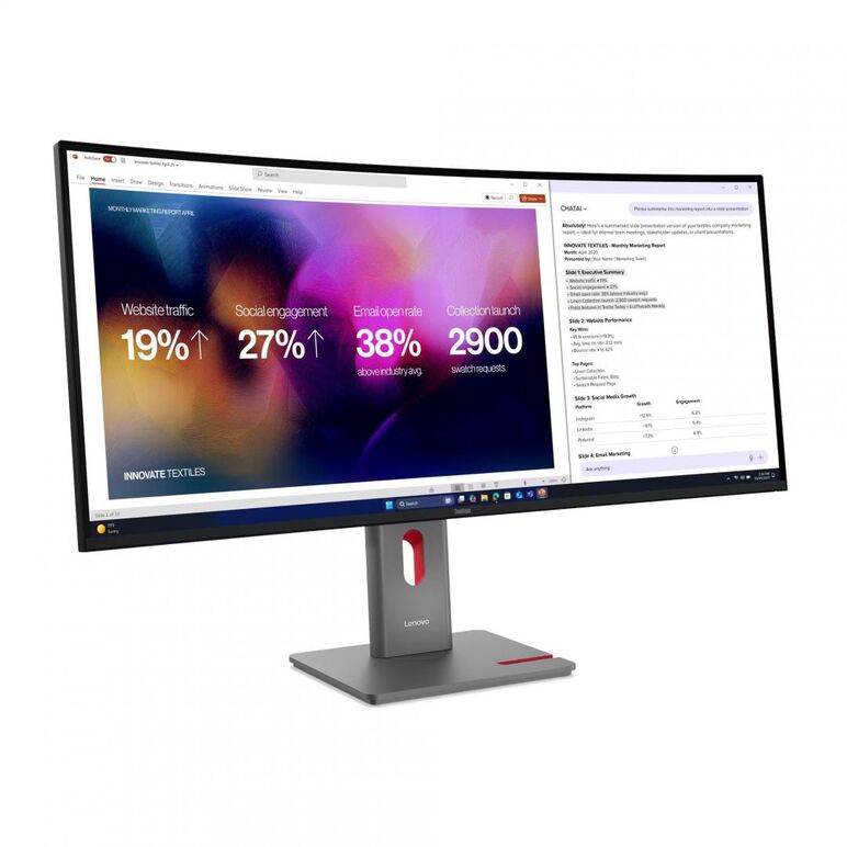 Monitor  lenovothinkvision p40wd-40 monitor; 39.7"ips, wuhd (5120x2160), 21:9, brightness: 400 cd/m², contrast ratio: 2000:1, response time: 4ms gtg (extreme mode) / 6ms gtg (typical mode), dot / pixel per inch: 140 dpi, color gamut: 99% srgb, 98% dci-p3,,  Monitoare LED | electropc.ro