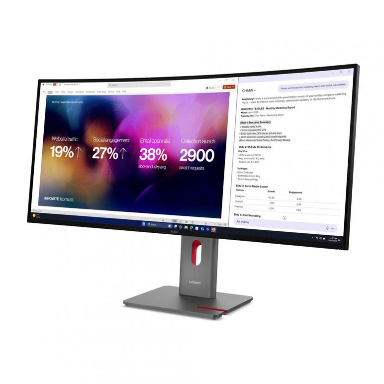 Monitor  lenovothinkvision p40wd-40 monitor; 39.7"ips, wuhd (5120x2160), 21:9, brightness: 400 cd/m², contrast ratio: 2000:1, response time: 4ms gtg (extreme mode) / 6ms gtg (typical mode), dot / pixel per inch: 140 dpi, color gamut: 99% srgb, 98% dci-p3,,  Monitoare LED | electropc.ro