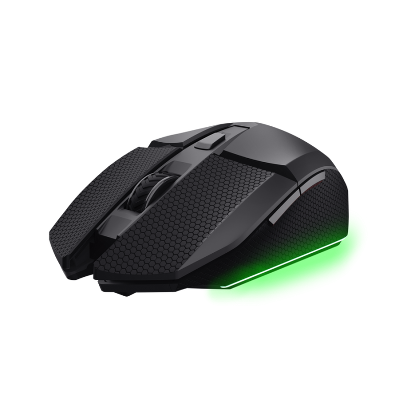 Mouse wireless trust gxt 122 felox, optic, rezolutie maxima 10000 dpi, 7 butoane, negru,  Mouse | electropc.ro
