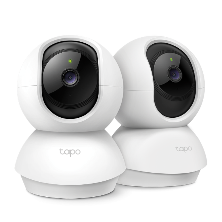 Pan/tilt home security wi-fi camera, 2-pack spec: 1080p, 2.4 ghz, horizontal 360º feature: pan/tilt, motion detection and notifications, sound and light alarm, remote control, two-way audio, voice control (works with google assistant and alexa), local sto,  Camere supraveghere IP | electropc.ro