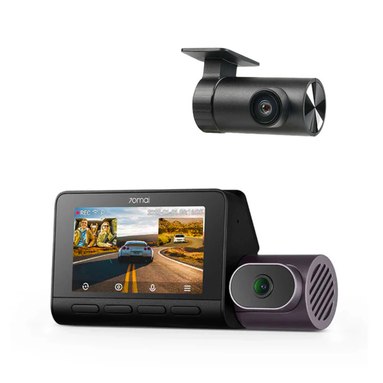 Set 2 camere 70mai dash cam 4k t800 cu 3 obiective (fata 4k, interior 1080p) + spate rc24 full hd, gps, hdr, adas, 128g,  Camere auto | electropc.ro
