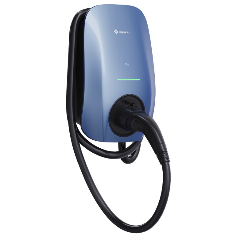 Solplanet ev charger 7.4kw, rfid/nfc, wifi+bluethooth+rs485, morandi blue, 5m cable+eth,  Statii incarcare AC | electropc.ro