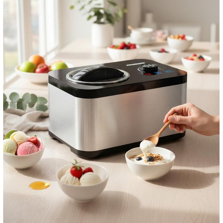 Aparat de făcut înghețată heinner sweetfreeze hicm-dw154ssbk,  Aparate de facut inghetata | electropc.ro
