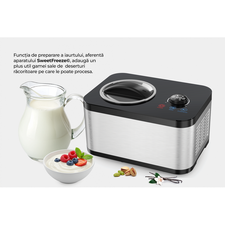 Aparat de făcut înghețată heinner sweetfreeze hicm-dw154ssbk,  Aparate de facut inghetata | electropc.ro