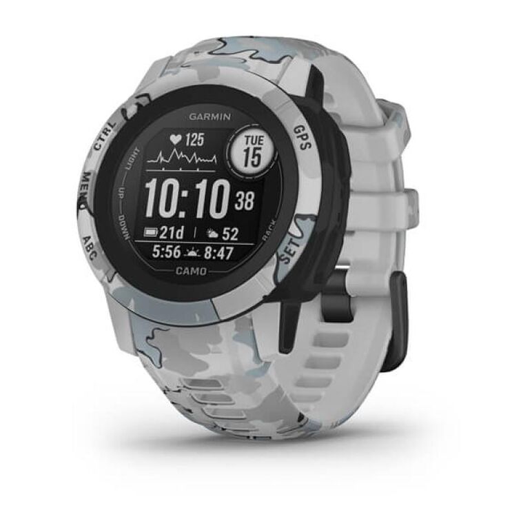 Ceas inteligent garmin instinct® 2s camo edition, autonomie până la 21 zile, design personalizat cu două ferestre; 0,79″ x 0,79 (20 x 20 mm), rezolutie 156 x 156 pixeli (zonă activă),  SmartWatch-uri | electropc.ro