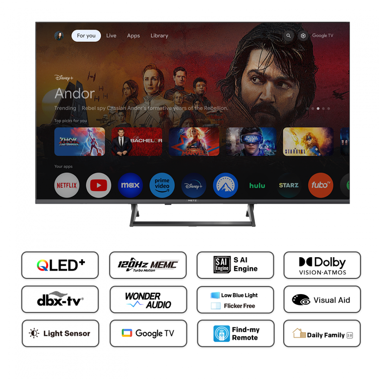 Led tv 4k 55"(139cm) metz 55mqf7500z,  Televizoare | electropc.ro