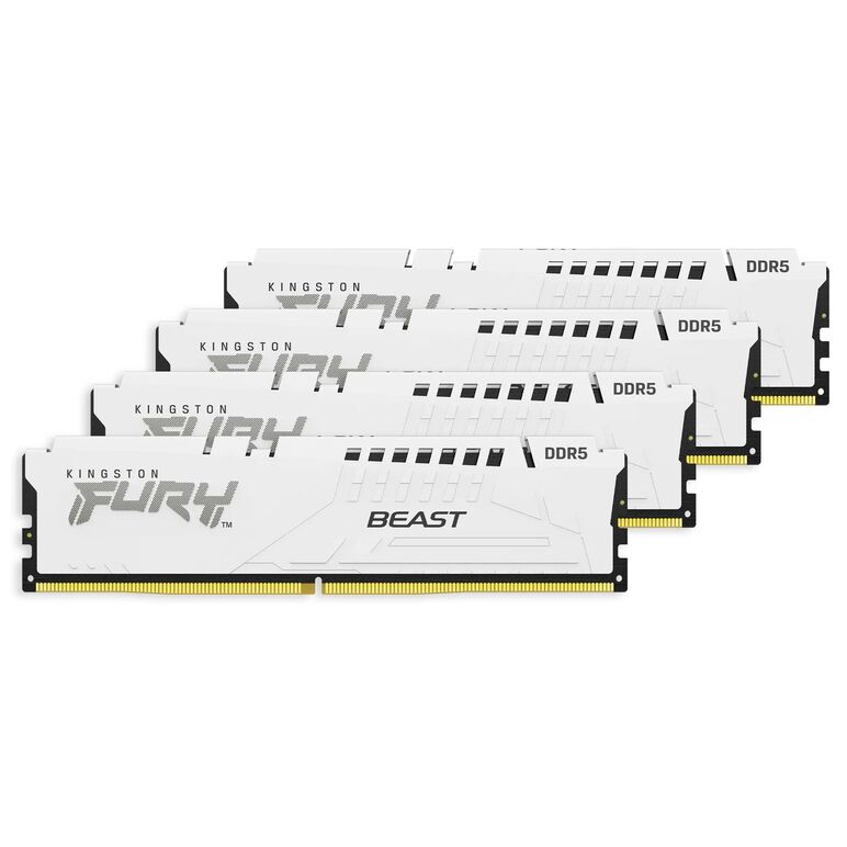 Memorie ram kingston ddr5 64gb 6000mhz cl 40 1.35v fury beast white,  Memorii RAM Desktop | electropc.ro