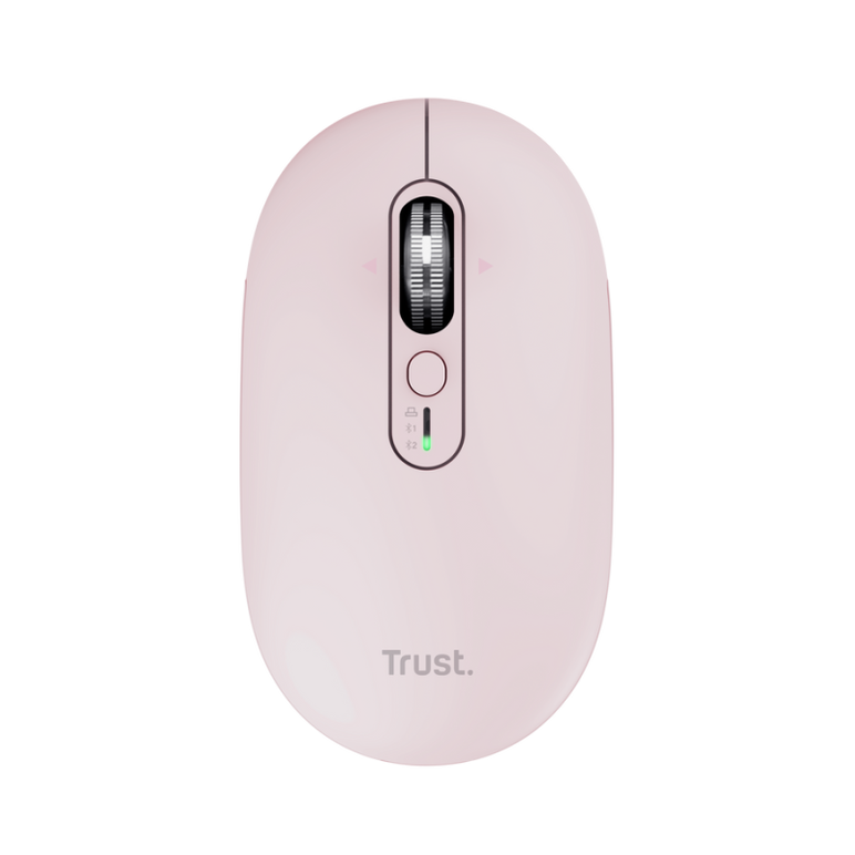 Mouse wireless trust seron hyperscroll, 7 butoane, rezolutie maxima 3200 dpi, roz,  Mouse | electropc.ro