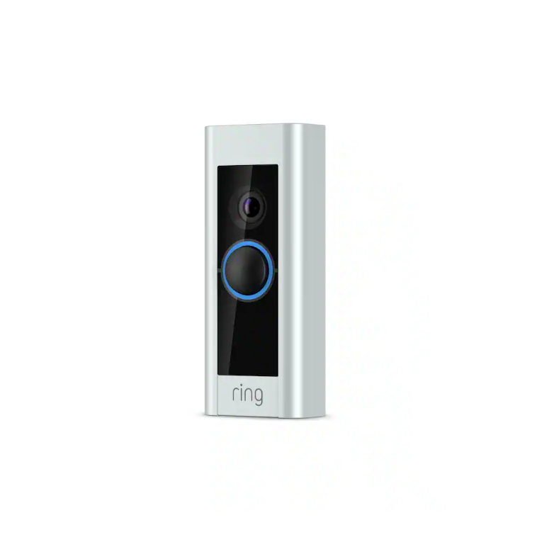 Sonerie inteligentă ring, alexa, video hd, microfon și difuzor integrate, argintie, cu fir,  Video | electropc.ro
