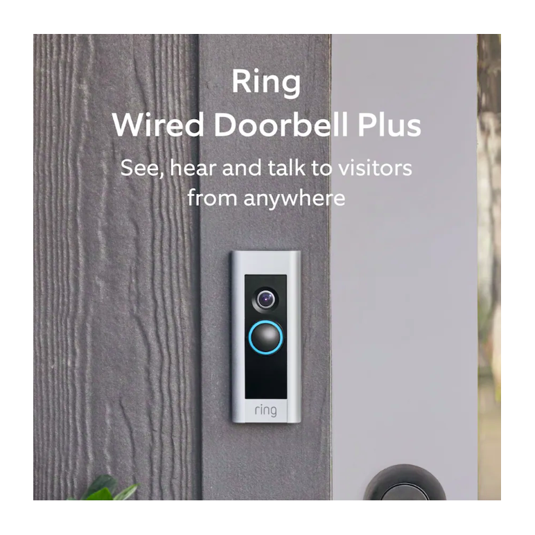 Sonerie inteligentă ring, alexa, video hd, microfon și difuzor integrate, argintie, cu fir,  Video | electropc.ro