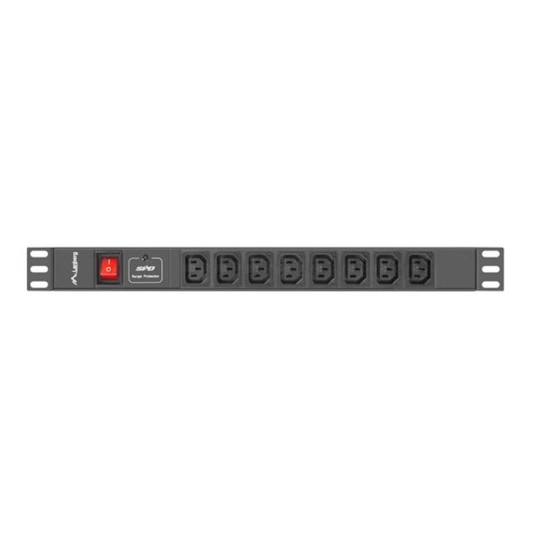 Unitate distributie alimentare pdu 19", 1u, 16a, 8 prize iec c13, negru, c20,  Accesorii | electropc.ro