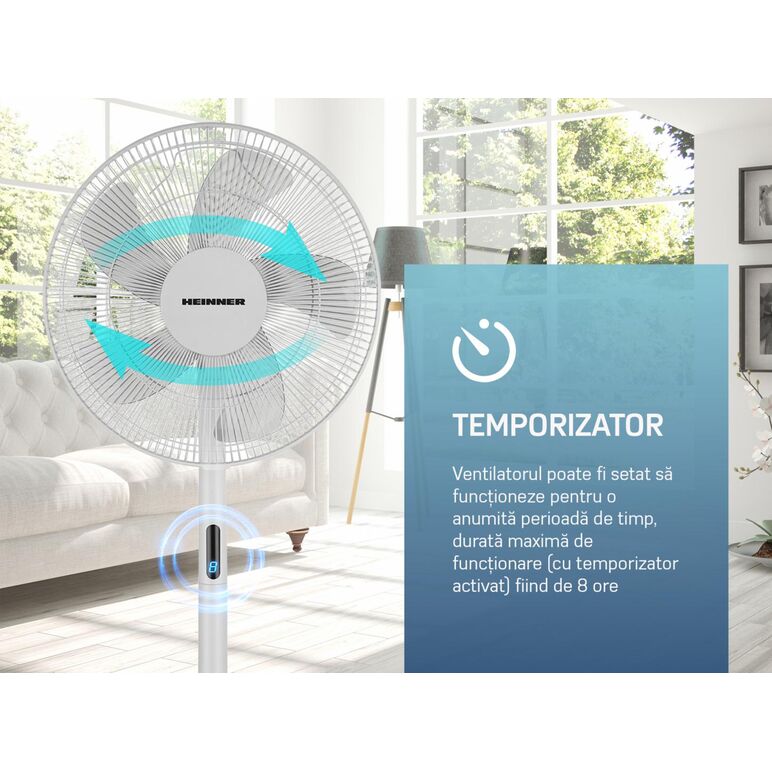 Ventilator cu picior heinner hmsf-3wh,  Ventilatoare | electropc.ro