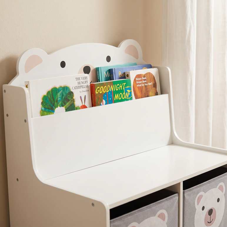 Bancuta cu spatiu de depozitare jucarii si carti bear, u-grow,  Mobilier camera copii | electropc.ro