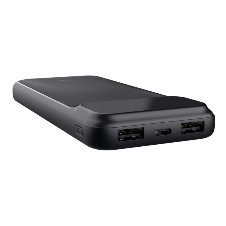 Baterie externa trust avala, capacitate 10.000mah, 3 porturi, timp reincarcare 6 ore, negru,  Incarcatoare baterii | electropc.ro