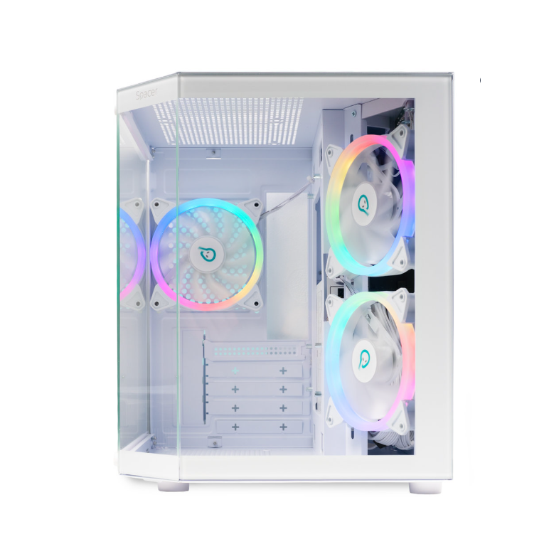Carcasa spacer aquarium, matx, argb, white,  Carcase | electropc.ro