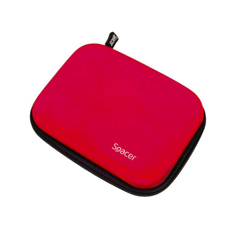 Husa spacer pentru hdd/ssd 2.5", buzunar intern plasa, rosu,  Huse telefoane | electropc.ro