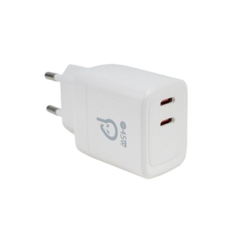 Incarcator retea spacer power delivery, gan, 2 x usb type-c pd (max 45w),  Incarcatoare telefoane | electropc.ro