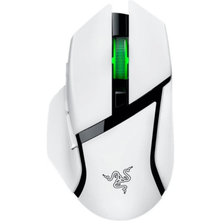 Mouse razer basilisk v3 x hyperspeed, rezolutie 18000 dpi, iluminare rgb chroma, senzor razer™ 5g advanced 18k dpi optical sensor, durata de viata baterie pana la 285 ore (hyperspeed), pana la 535 ore (bluetooth), alb,  Mouse | electropc.ro
