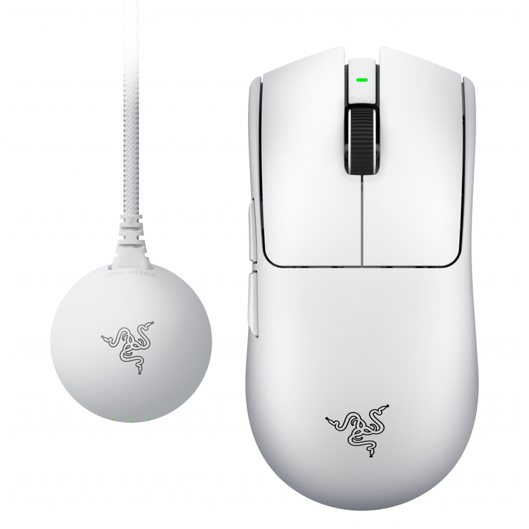 Mouse wireless razer viper v4 pro, razer™ focus pro 50k optical sensor gen-3, durata de viata baterie pana la 180 ore, switch razer™ optical mouse switches gen-4, alb,  Mouse | electropc.ro