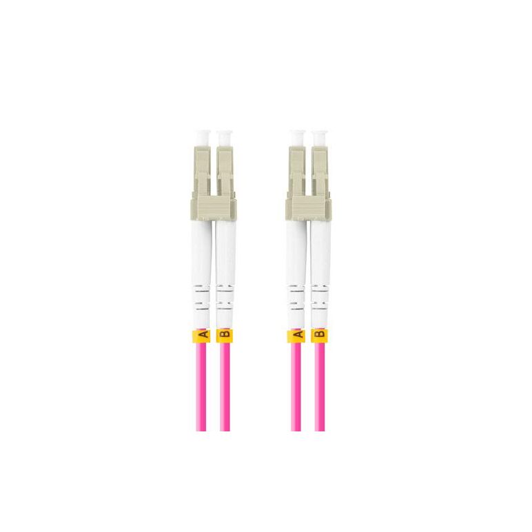 Patch cord fibră mm lc/upc-lc/upc duplex 1 m lszh om4 50/125 3,0 mm violet,  Alte accesorii retea | electropc.ro