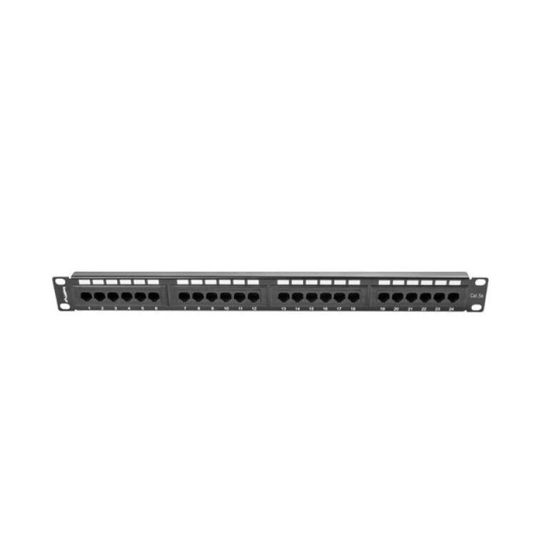 Patch panel 24 porturi 1u 19" cat.5e utp negru,  Alte accesorii retea | electropc.ro