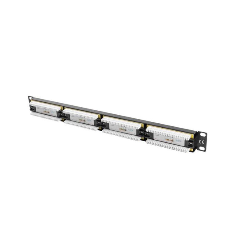 Patch panel 24 porturi 1u 19" cat.6 utp negru,  Alte accesorii retea | electropc.ro