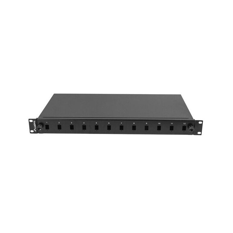 Patch panel fibră rack 19" 1u  12x sc simplex / 12x lc duplex, negru + accesorii,  Alte accesorii retea | electropc.ro