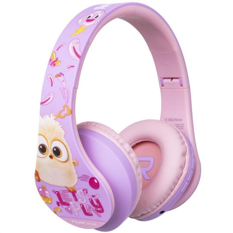 Powerlocus casti pentru copii, wireless, p2 angry birds pink,  Casti audio | electropc.ro