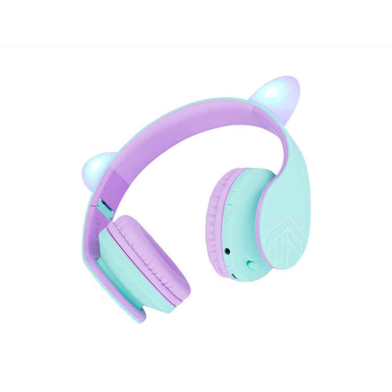 Powerlocus casti pentru copii wireless kidscats purple/teal,  Casti audio | electropc.ro