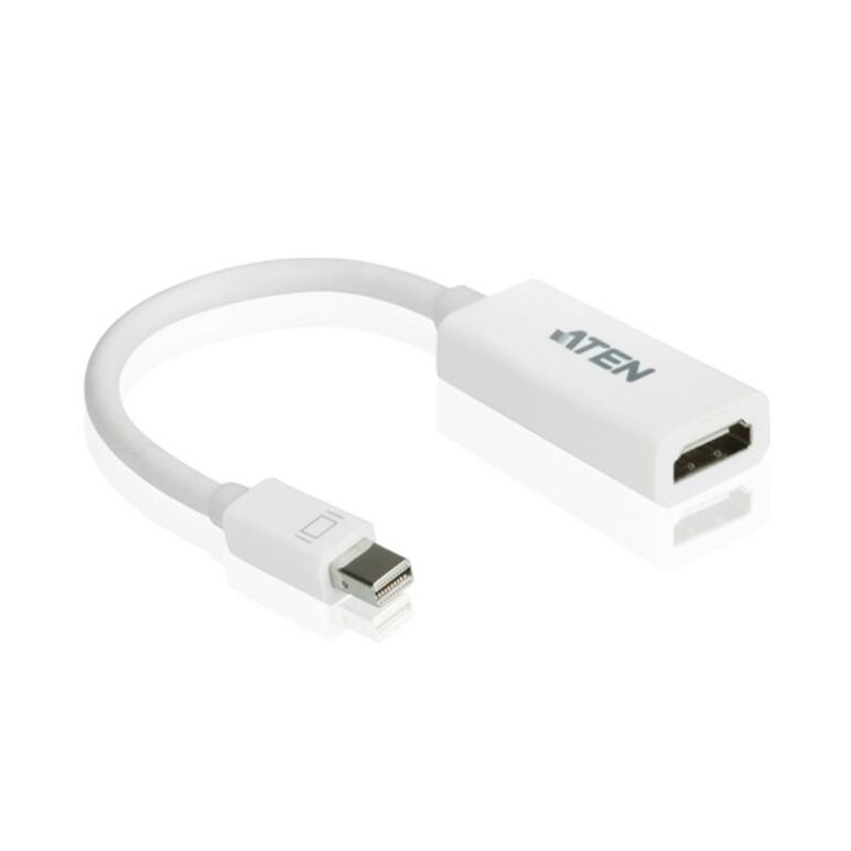 Adaptor aten vc980-at. conector 1: mini displayport, conector 2: hdmi, conector 1 gen: tată. greutate: 17 g, lățime: 21 mm, adâncime: 190 mm. lăţime de ambalaj: 125 mm, adâncimea de ambalaj: 180 mm, Înălţime de ambalaj: 35 mm. cantitate per ambalaj: 1 buc,  Cabluri video | electropc.ro