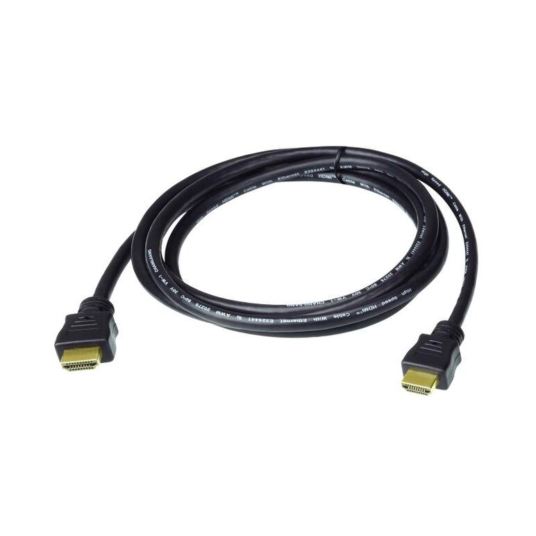 Cavlu hdmi aten 2l-7d01h. lungime cablu: 1 m, conector 1: hdmi tip a (standard), conector 1 gen: tată, conector 2: hdmi tip a (standard), conector 2 genuri: tată, placare contacte conectori: de aur, 3d, culoarea produsului: negru,  Cabluri video | electropc.ro