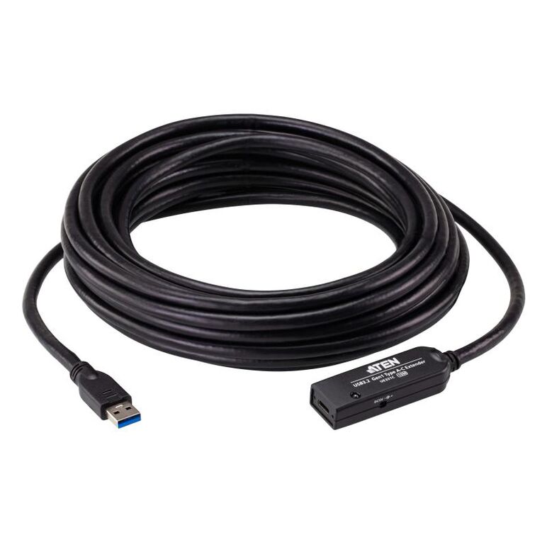 Extender aten ue331c-at-g. lungime cablu: 10 m. conector 1: usb a, conector 2: usb c, versiune usb: usb 3.2 gen 1 (3.1 gen 1), data minima de transfer a ratelor: 5 gbit/s, culoarea produsului: negru,  Extendere audio-video | electropc.ro
