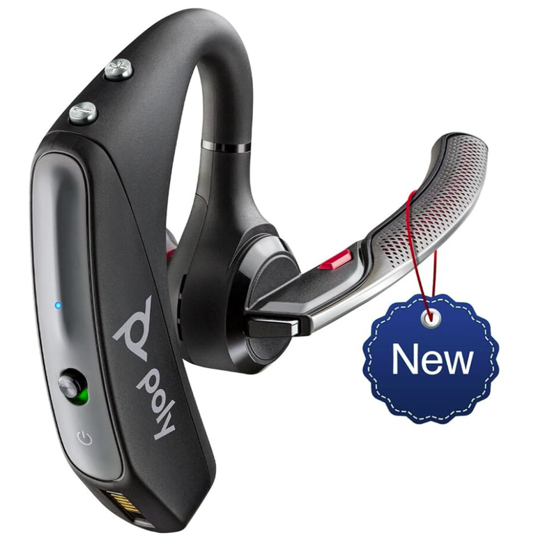 Hp poly voyager 5200 wireless headset,single-ear w/noise-canceling mic,lightweight only 20g,connect to mobile/tablet via bluetooth,sweatproof,up to 7 hours talk time,  Casti audio | electropc.ro