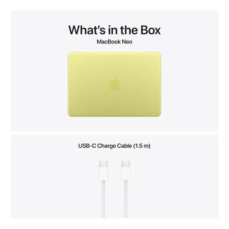 Macbook neo 13" retina/apple a18 pro (cpu 6-core, gpu 5-core, neuralengine16-core)/8gb/256gb - citrus - int kb (no adapter) - 2026,  Laptopuri | electropc.ro