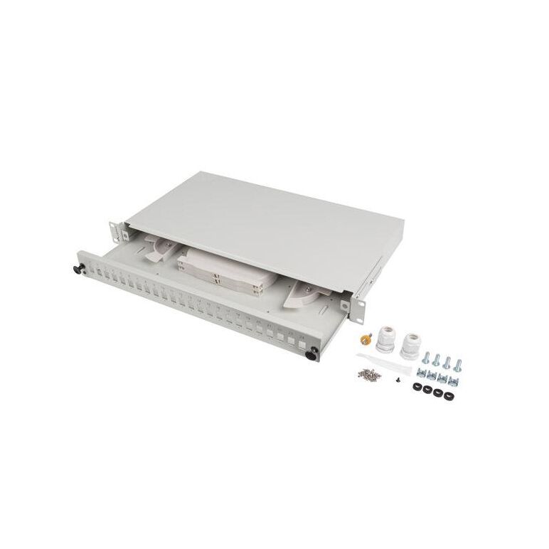 Patch panel fibră rack 19" 1u  24x sc simplex / 24x lc duplex + accesorii,  Alte accesorii retea | electropc.ro