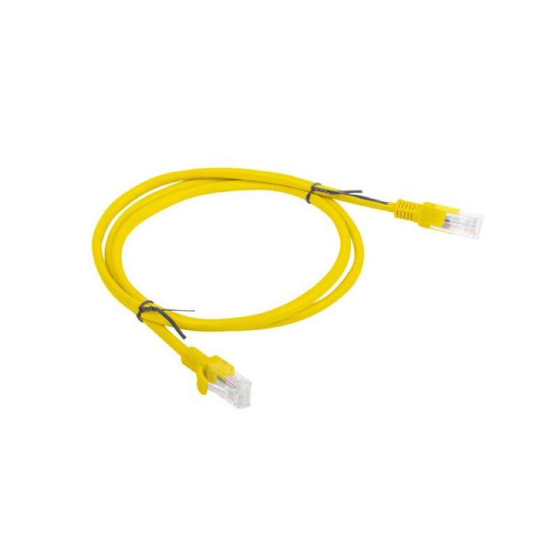 Patchcord cat.5e utp 1m yellow fluke passed lanberg,  Alte accesorii retea | electropc.ro