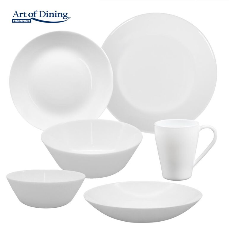 Set 6 boluri salata opal alb 16 cm, aida, art of dining by heinner,  Farfurii & Boluri de Servire | electropc.ro