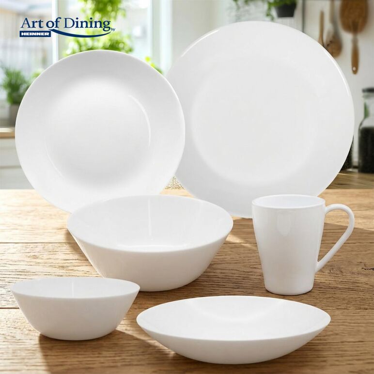 Set 6 boluri salata opal alb 16 cm, aida, art of dining by heinner,  Farfurii & Boluri de Servire | electropc.ro