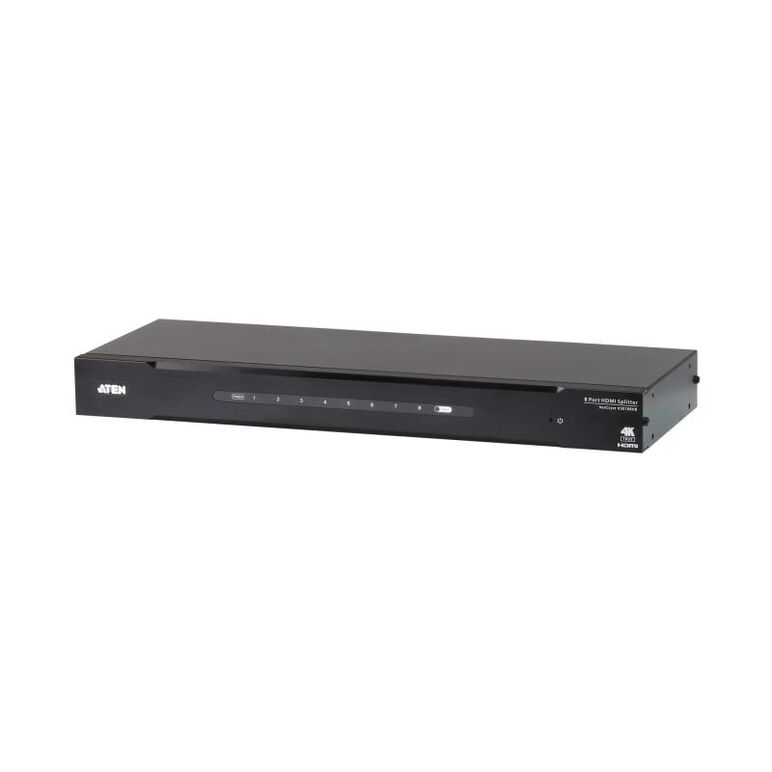 Splitter hdmi aten vs0108hb; video type portul: hdmi, iesire video: 8x hdmi. rezoluţia maximă: 4096 x 2160 pixel, culoarea produsului: negru, material carcasă: metal. tensiune de ieşire: 5 v, consum de energie (tipic): 11,95 w. lățime: 157,8 mm, adâncime:,  Splittere audio-video | electropc.ro