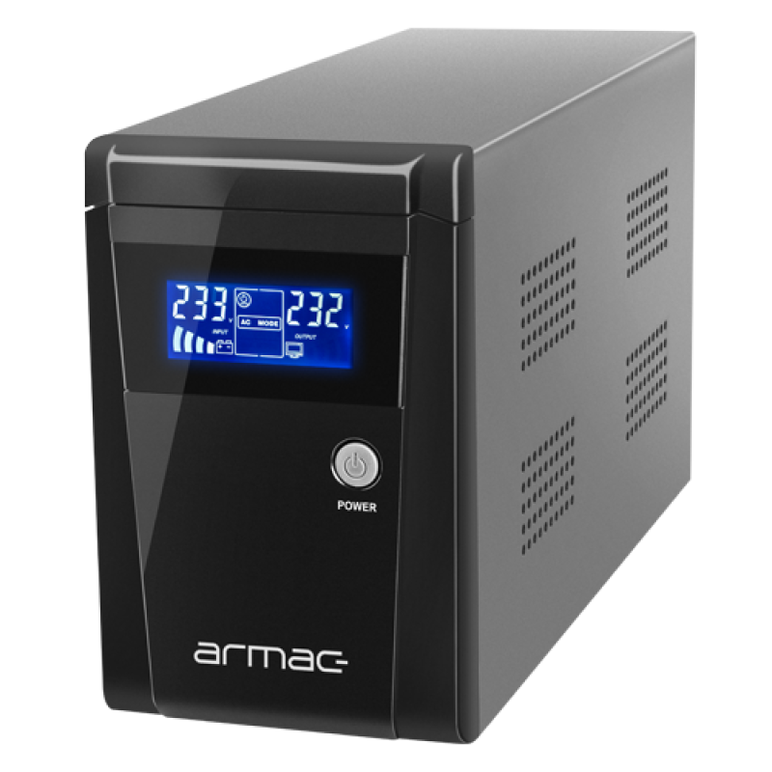 Ups armac office o/1000f/lcd line-interactive 1000va 3x schuko outlets usb-b lcd metal case,  UPS | electropc.ro